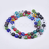 Handmade Evil Eye Lampwork Beads Strands LAMP-S191-02A-13-2