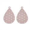430 Stainless Steel Filigree Pendants STAS-S108-25B-06-2