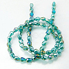 Electroplate Glass Beads Strands EGLA-D015-12x8mm-26-1