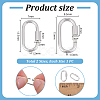 2Pcs 2 Styles 925 Sterling Silver Locking Carabiner Clasps STER-PH0003-92-2