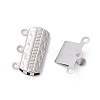 Tarnish Resistant 304 Stainless Steel Box Clasps STAS-P249-03P-A-2