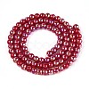 Electroplate Opaque Glass Beads Strands GLAA-T032-P4mm-AB23-2