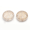 Golden Plated Acrylic Beads X-PACR-S219-07-1