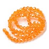 Transparent Electroplate Glass Beads Strands GLAA-F029-3mm-C23-2