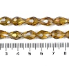 Transparent Electroplate Glass Beads Strands EGLA-N013-T4mm-B08-4
