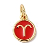 Real 18K Gold Plated Brass Enamel Charms KK-L216-001G-J-2