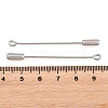 201 Stainless Steel Eyepin Pin Clutch Brooch Findings STAS-D266-01P-01-3