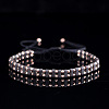 Synthetic Non-magnetic Hematite Beads Braided Bead Bracelets for Men Women OW8240-1