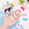 17Pcs 17 Colors Food Grade Eco-Friendly Silicone Focal Beads SIL-HY0001-05-3