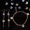 50Pcs 5 Colors Transparent Spray Painted Glass Charms GLAA-FS0001-05-6