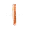 Electroplated Natural Quartz Pendants G-P315-B01-12P-1