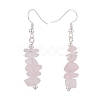 Natural Rose Quartz Chips Beaded Jewelry Set SJEW-JS01232-06-6