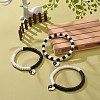 3Pcs 3 Style Handmade Polymer Clay Beaded Stretch Bracelets Set BJEW-JB08853-2