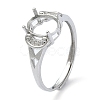 Adjustable 925 Sterling Silver 4 Prongs Ring Settings STER-K179-07P-1