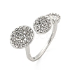 Brass Micro Pave Cubic Zirconia Cuff Rings RJEW-I103-099P-1