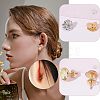 200Pcs 2 Colors Rack Plating Brass Ear Nut KK-FH0003-79-4