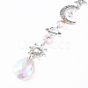 AB Color Plated Crystal Teardrop Big Pendant Decorations HJEW-G019-03E-2