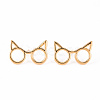 Brass Stud Earring Findings KK-Q766-015-NF-1