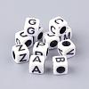 Opaque Horizontal Hole Acrylic Beads SACR-Q188-02-1
