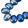 Electroplate Glass Beads Strands EGLA-N008-012-3