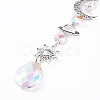 AB Color Plated Crystal Teardrop Big Pendant Decorations HJEW-G019-03E-3