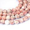 Natural Red Netstone Round Bead Strands G-E334-10mm-06-1