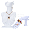 1Pc Woman Bust Shaped Resin Necklace Display Stands NDIS-UN0001-01A-1