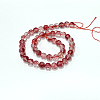 Dyed Round Natural Crackle Quartz Beads Strands G-K084-8mm-05A-2