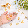 CHGCRAFT 16Pcs 4 Size Adjustable Brass Finger Rings Components KK-CA0002-22G-3