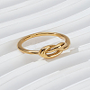 1Pc Stainless Steel Knot Finger Rings for Women RJEW-LP0001-21-1