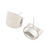 Rack Plating Brass Rectangle Stud Earrings EJEW-K245-49P-2