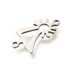 201 Stainless Steel Laser Cut Connector Charms STAS-R132-11P-2