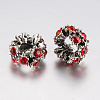 Tibetan Style Alloy Rhinestone European Beads PALLOY-F200-04-3