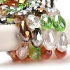 Faceted Teardrop Glass Beads Strands X-GS053-AB-2