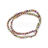 Electroplate Glass Bead Strands EGLA-R042-4mm-04-2