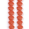 Synthetic Coral Dyed Carved Beads Strands X-CORA-K009-05A-02-1