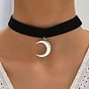 Gothic Moon CCB Plastic Pendant Black Velvet Choker Necklaces for Women FS-WG30AE2-01-2