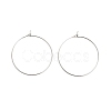 Brass Hoop Earring Findings KK-R112-038E-1