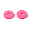 Flat Round Handmade Polymer Clay Beads CLAY-R067-10mm-25-6