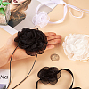 4Pcs 4 Styles Cloth & Polyester Flower Collar Choker Necklaces Set for Women Bride Wedding Party AJEW-TA0001-27-4