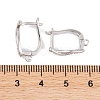 Rack Plating Brass Cubic Zirconia Hoop Earring Findings KK-S374-04P-05-3