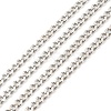 Anti-Tarnish Rhodium Plated 925 Sterling Silver Faceted Curb Chains STER-F052-06P-1