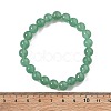 Natural Green Aventurine Round Bead Stretch Bracelets BJEW-L593-A07-4