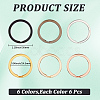 36Pcs 6 Colors Alloy Split Key Rings FIND-CY0001-71-2
