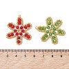 Glass Seed Beaded Pendants PALLOY-MZ01270-3