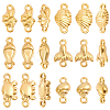 48Pcs 6 Styles Ocean Marine Organism 304 Stainless Steel Links Connector Charms STAS-BBC0010-79-7