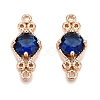 Brass Pave Faceted Glass Connector Charms X-FIND-T070-03C-1