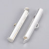 Brass Slide On End Clasp Tubes KK-Q747-11G-S-2