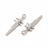 Rack Plating Alloy Pendants PALLOY-E025-22P-2
