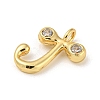 Rack Plating Brass Micro Pave Cubic Zirconia Pendants KK-A200-24G-J-2
